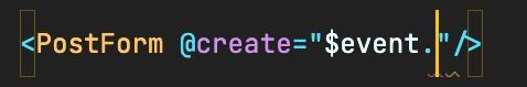 IDE shows no autocomplete options for the create custom event