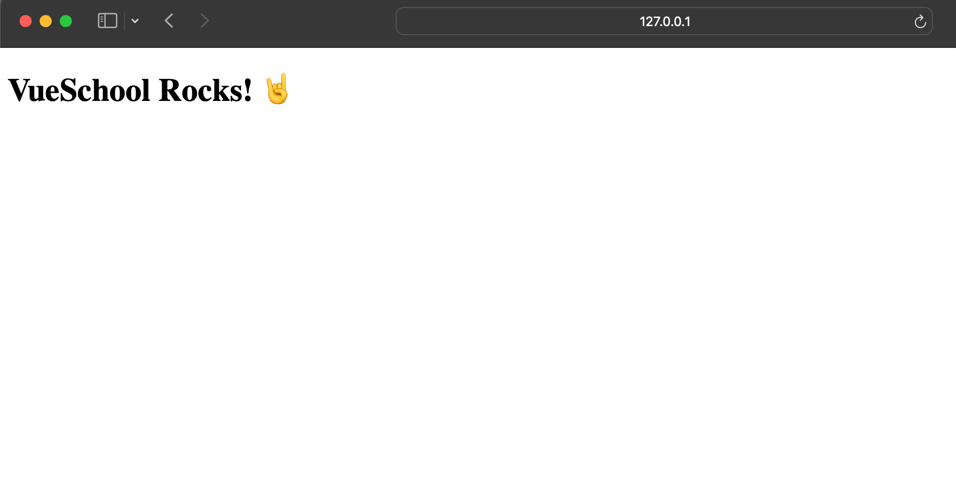 The Laravel Vue app working in browser